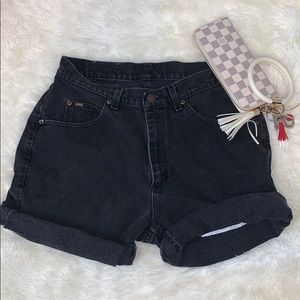 Black Denim Shorts